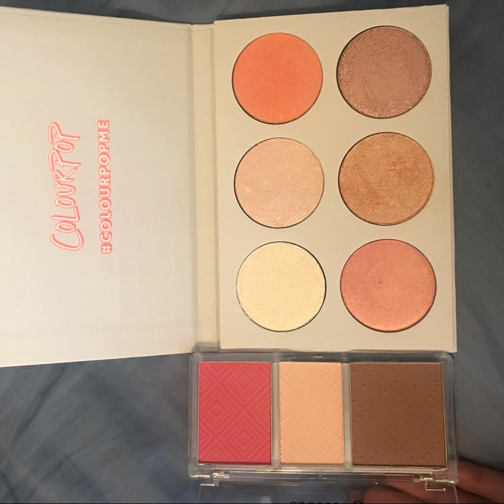 Colourpop highlights + Essence contour palette